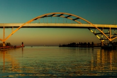 Sundown on the Bridge - Milwaukee, WI.