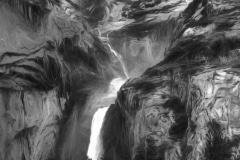 Snowmelt in Black & White -Yosemite N.P. CA  Waves
