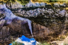 Reflections of a Fall - Yosemite N.P. CA.