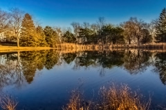 Sundown on a Pond - Milwaukee, WI.