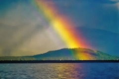 Rainbow on a Lake - Priest Lake, Idaho.