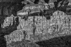 Sundown in the Abyss - Grand-Canyon, AZ.  (Black & White)
