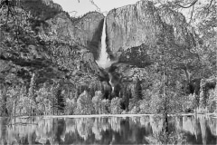 Yosemite Falls in Pencil - Yosemite CA.