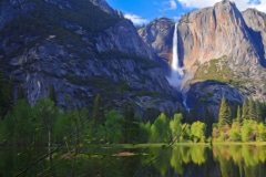 Yosemite Falls in Water Color - Yosemite CA.
